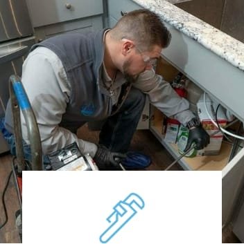 man fixing problem service
